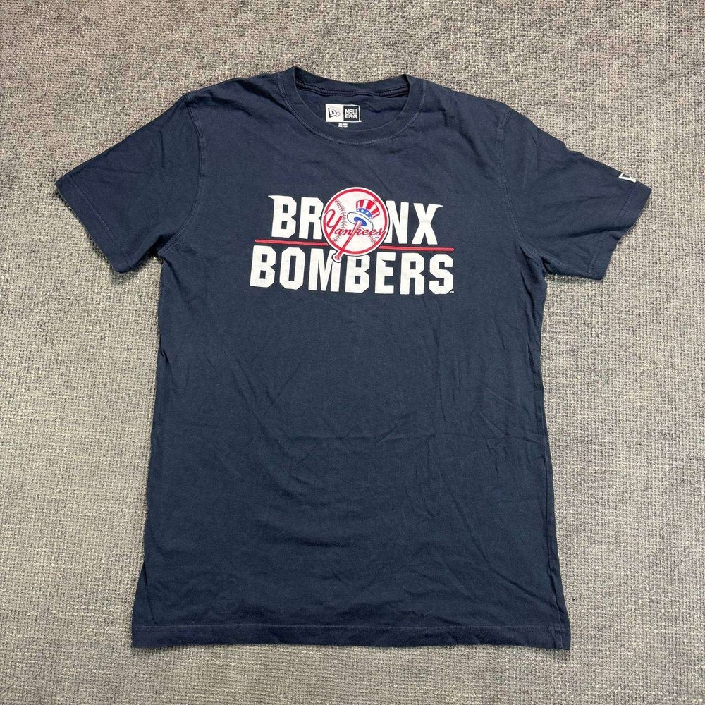 New Era Bronx Bombers Yankees T-Shirt Mens S Navy Blue MLB Graphic Tee